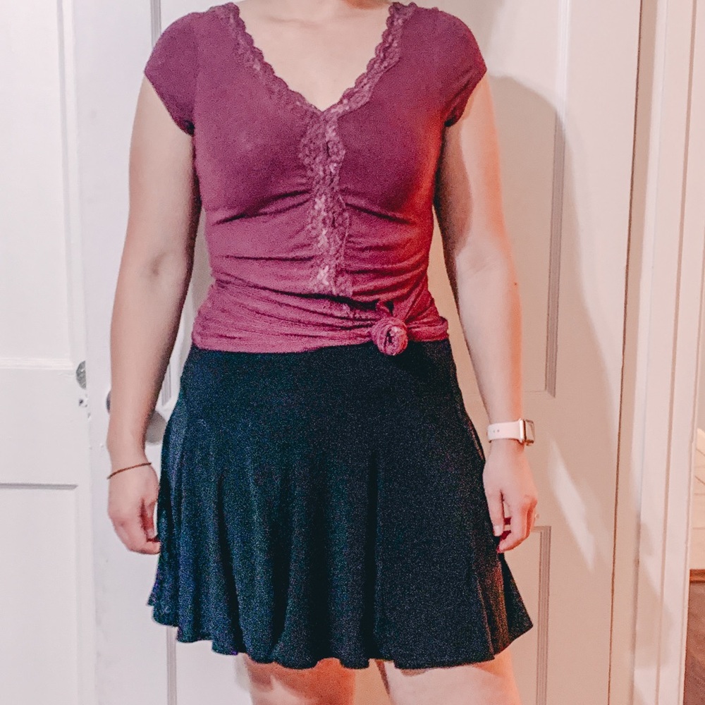 Purple lace blouse